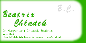 beatrix chladek business card